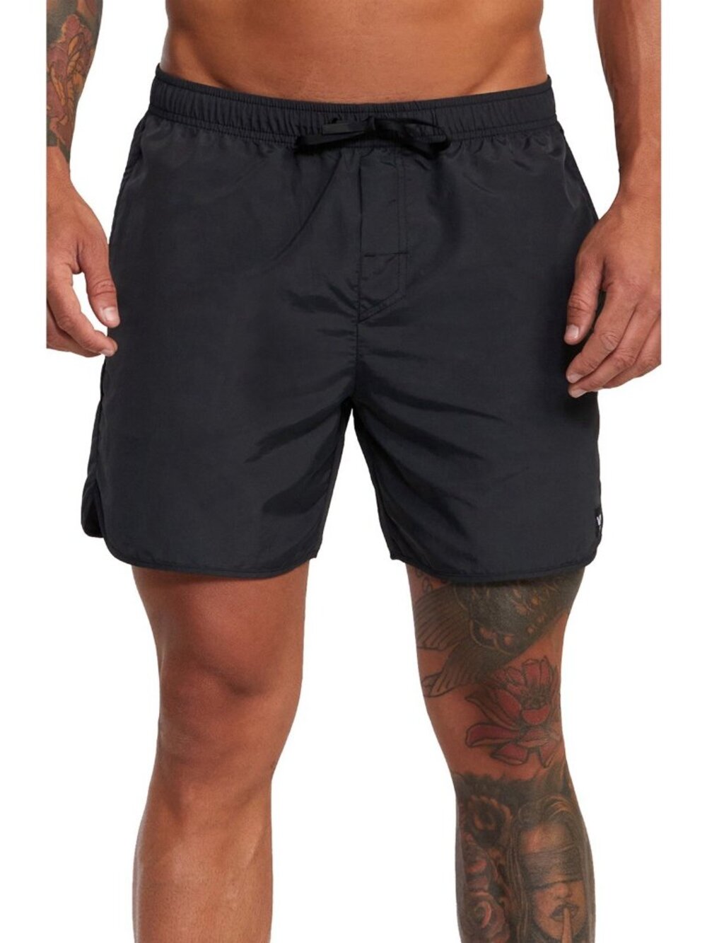 RVCA Men’s Outsiders Basecamp Elastic Waist Shorts 16” Black Beach/Walk Size M